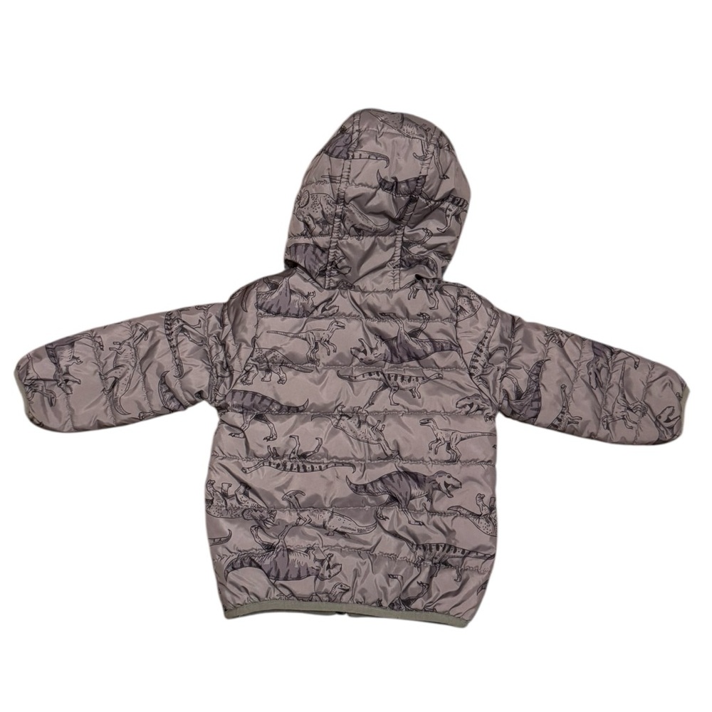 Carter's Packable Hooded Puffer Jacket - Dinosaur Pattern - Picture 2 of 6